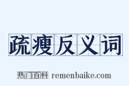 疏瘦反义词是什么意思的图片